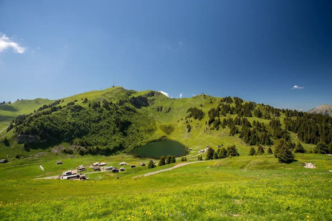 CTA Hike View of Lac de Bretaye and Grand Chamossaire